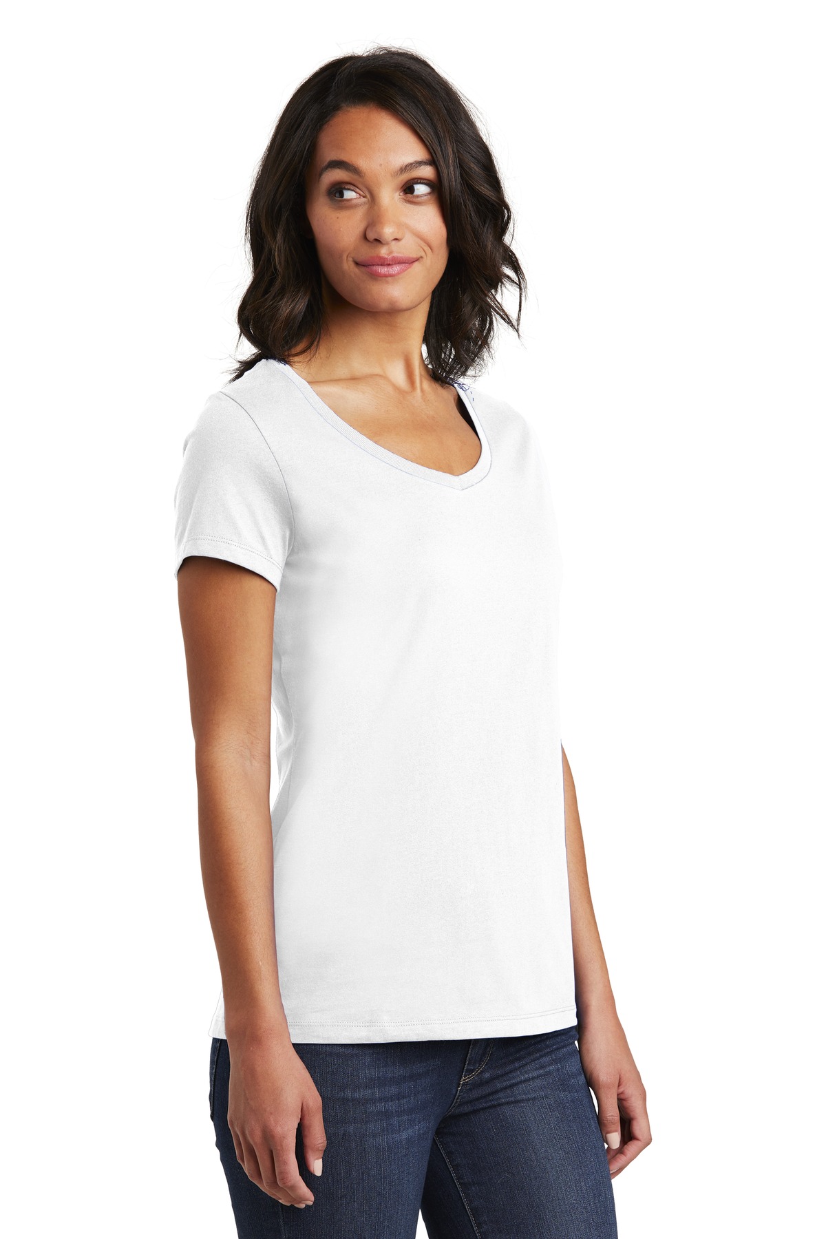 District Women's Very Important Tee V-Neck. DT6503 99