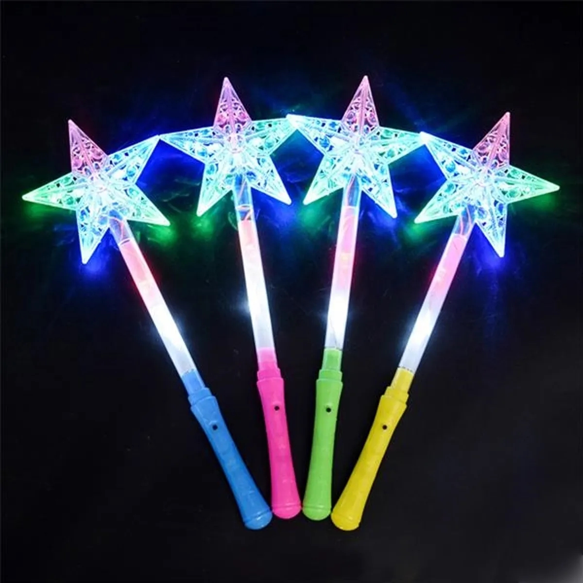 LED Light Up Frozen Snowflake Wand Toy 3