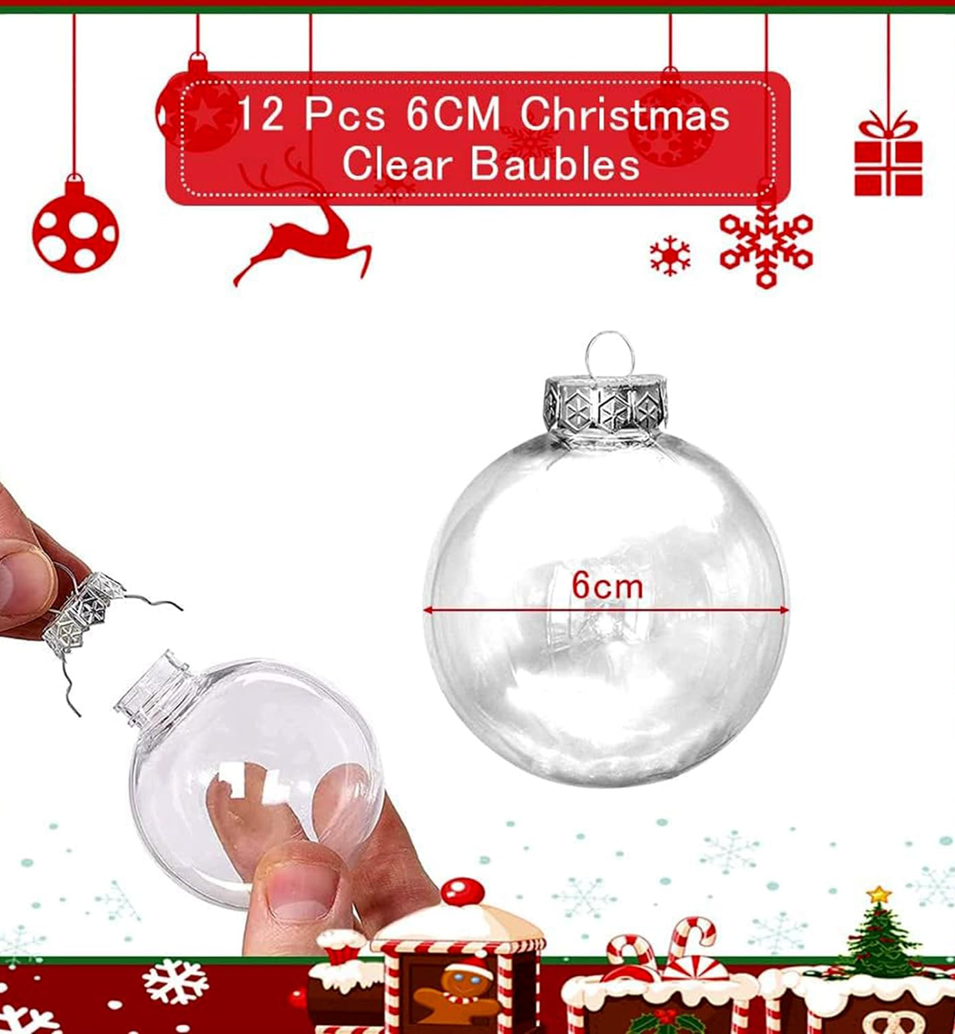 Clear Plastic Christmas Ball 8