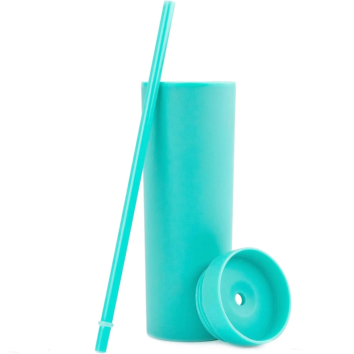 16 oz Colored Acrylic Tumblers with Lids and Straws 3