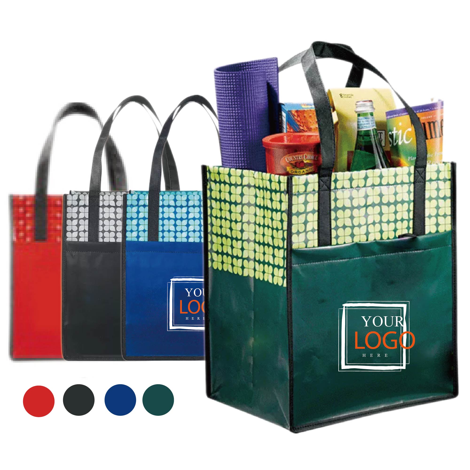 Laminated Non-Woven Grocery Tote 1