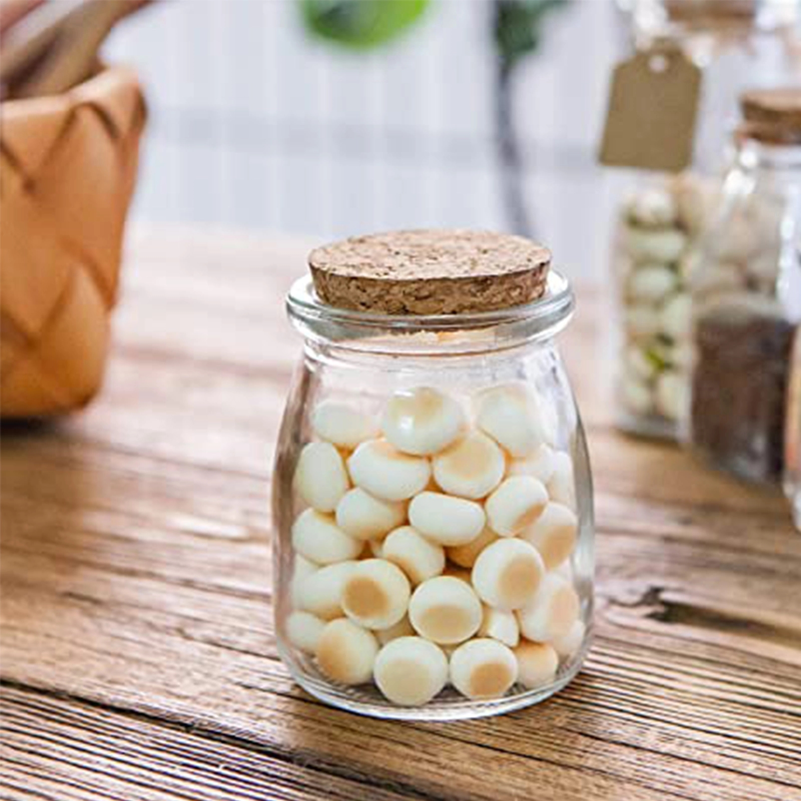 7 Oz Glass Favor Jars With Cork Lids 7