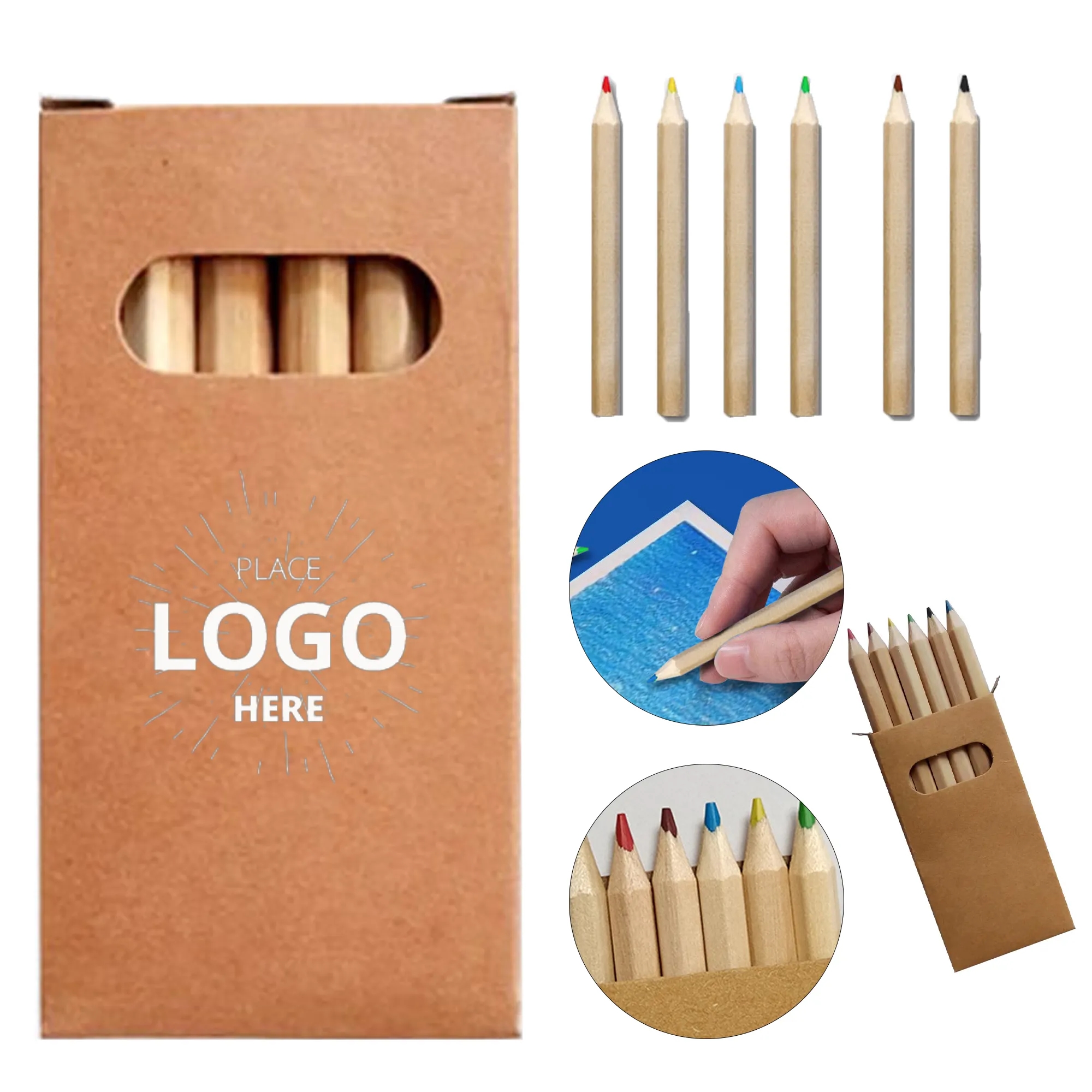 6 Color Short Colored Pencil 1