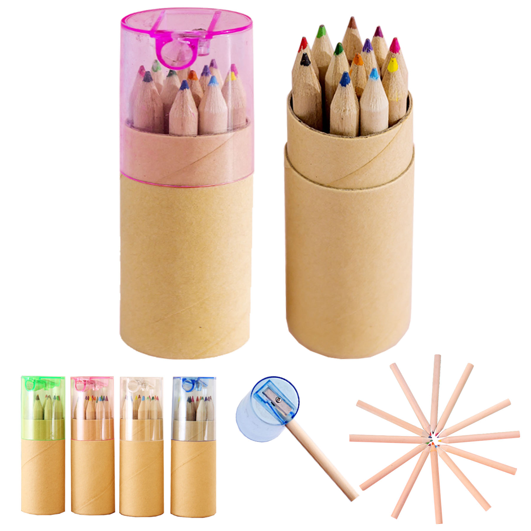 Mini Colored Pencils with Sharpener 1