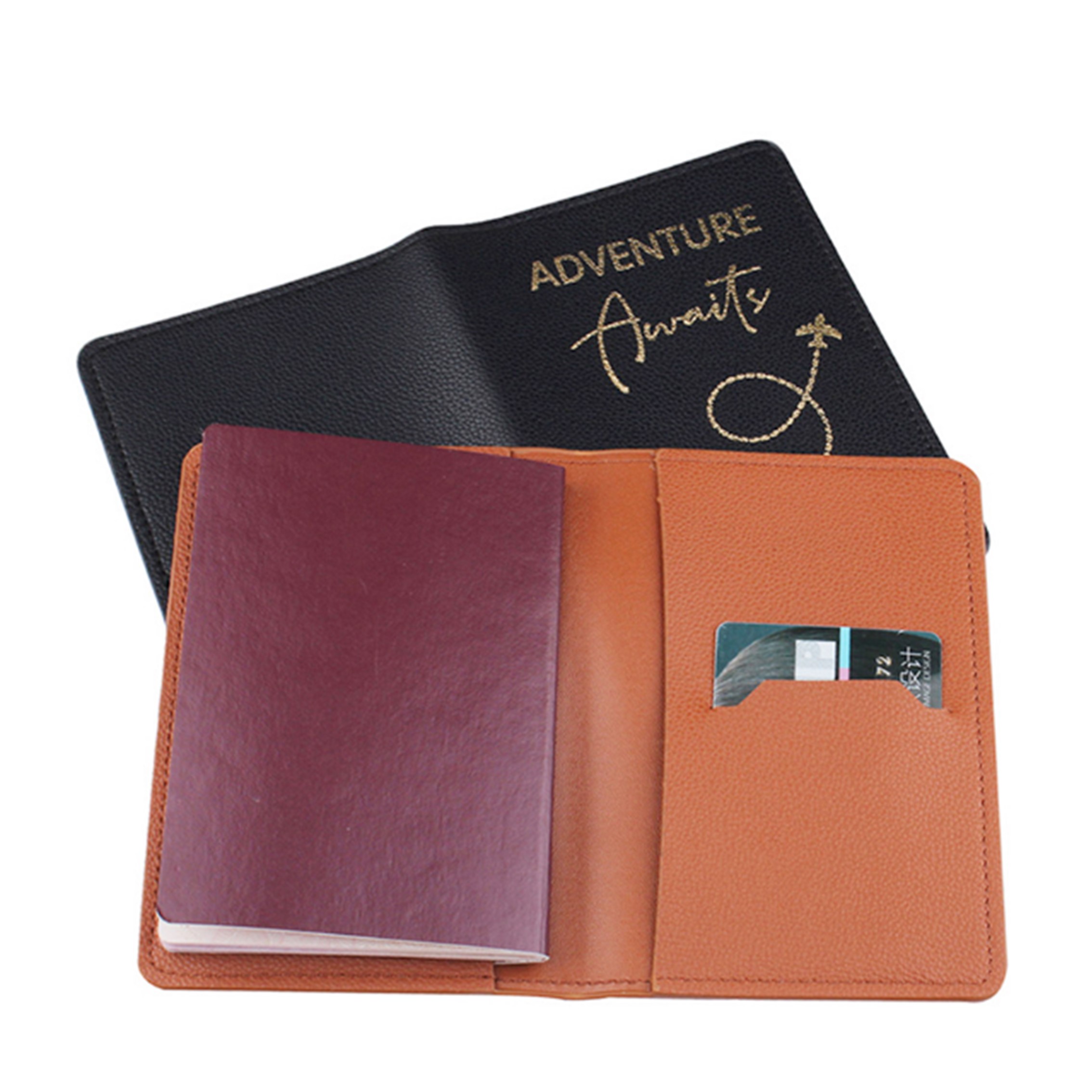 RFID Blocking Leather Passport Holder Travel Wallet 9
