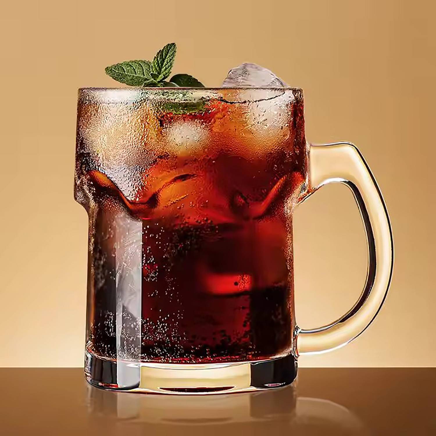17oz Classic Thick Glass Mug w/ Handle 1