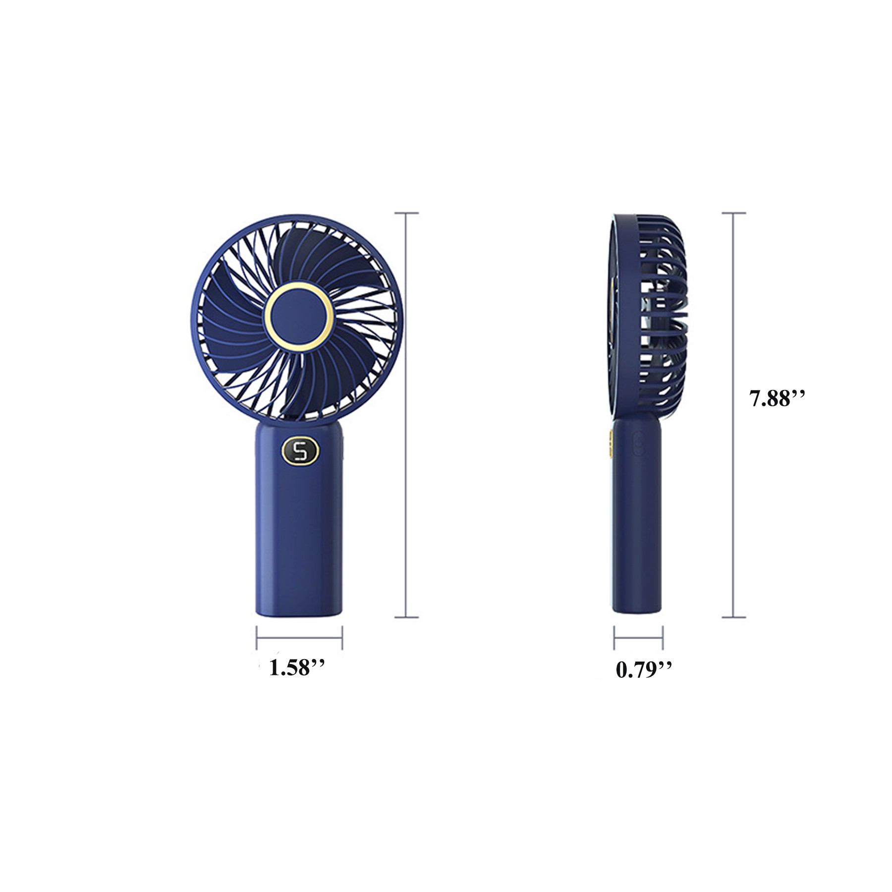 5 Speed Handheld Fan With Stand 5