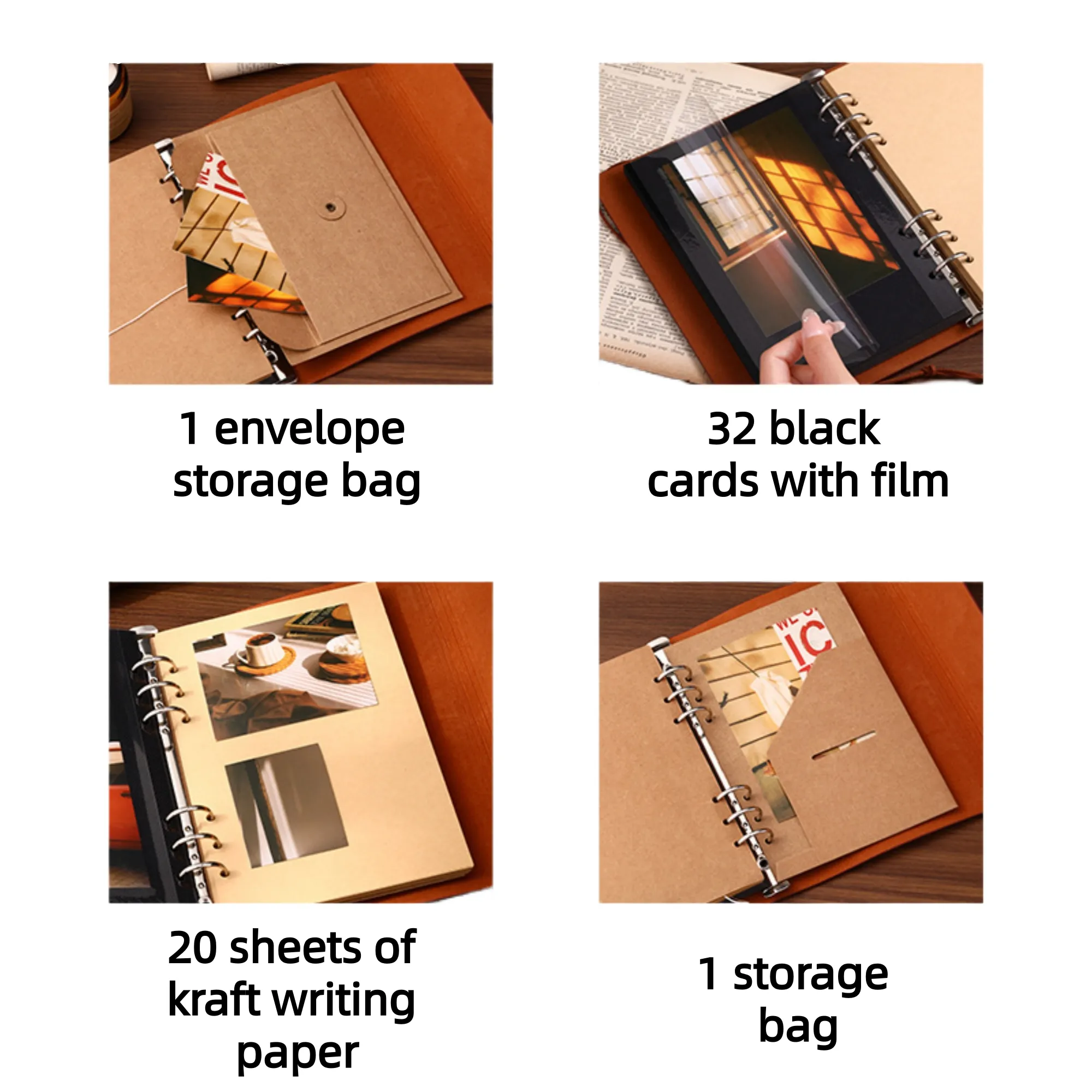 Retro Photo Album Loose-Leaf Notebook 3