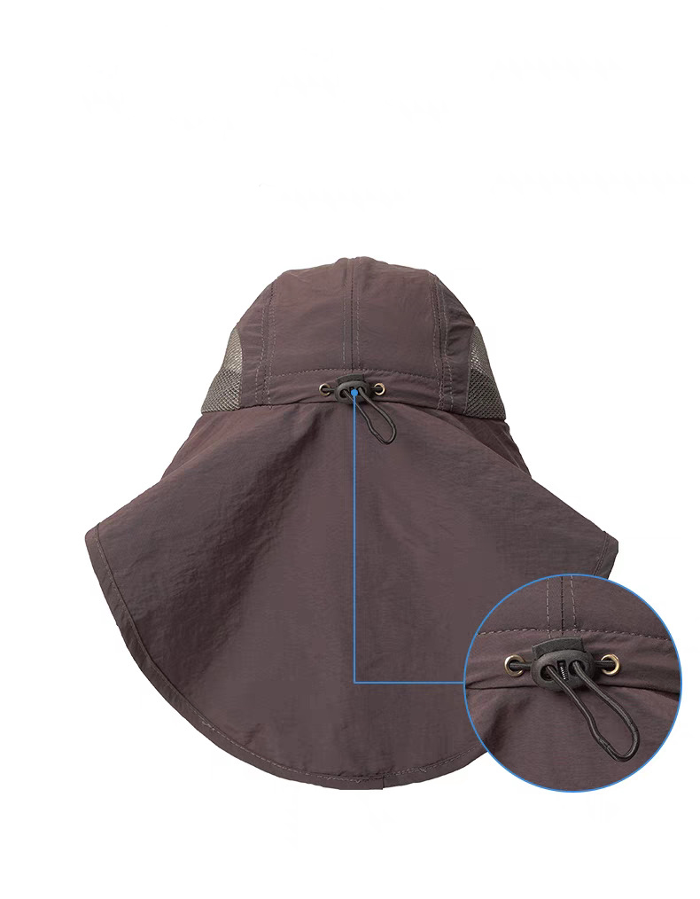 Wide Brim Sun Hat with Neck Flap 5
