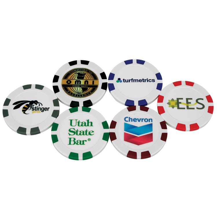 8 Stripe Poker Chip Ball Markers