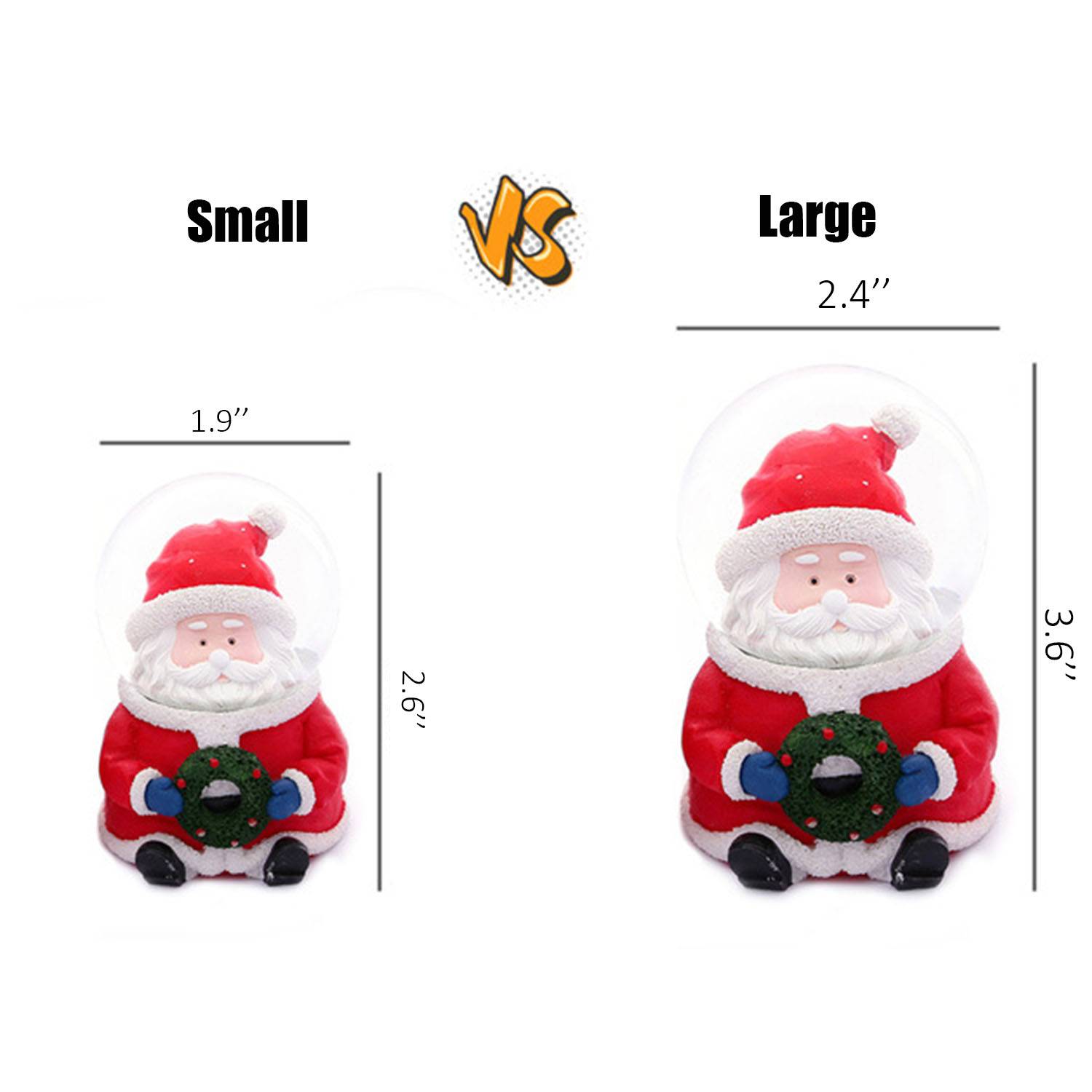 Santa Claus resin crystal ball decoration 3