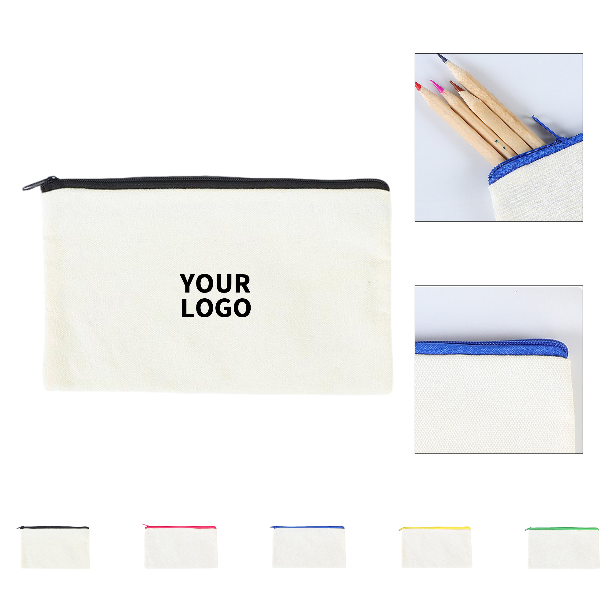 Canvas Zip Pouch For Writing Tool And Small Accessory 2