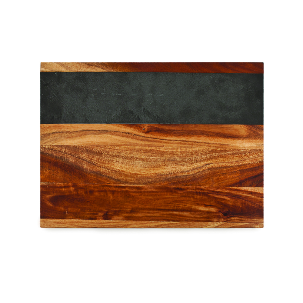 Twine Living® Wood and Slate Serving Board 4