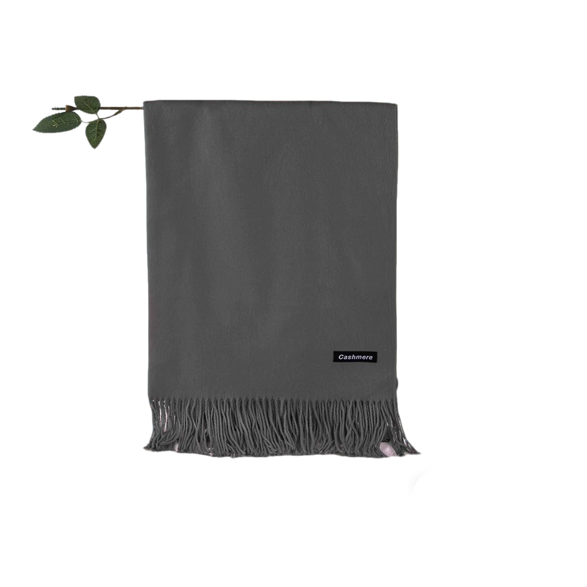 Soft Imitation Cashmere Woven Scarf With Fringe 71" By 28" 23
