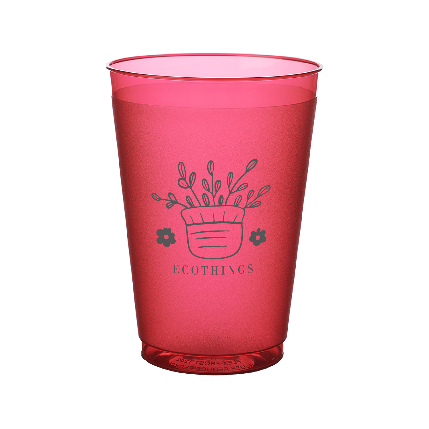 12 oz. Frosted Plastic Stadium Cup (1 Color Imprint) 6