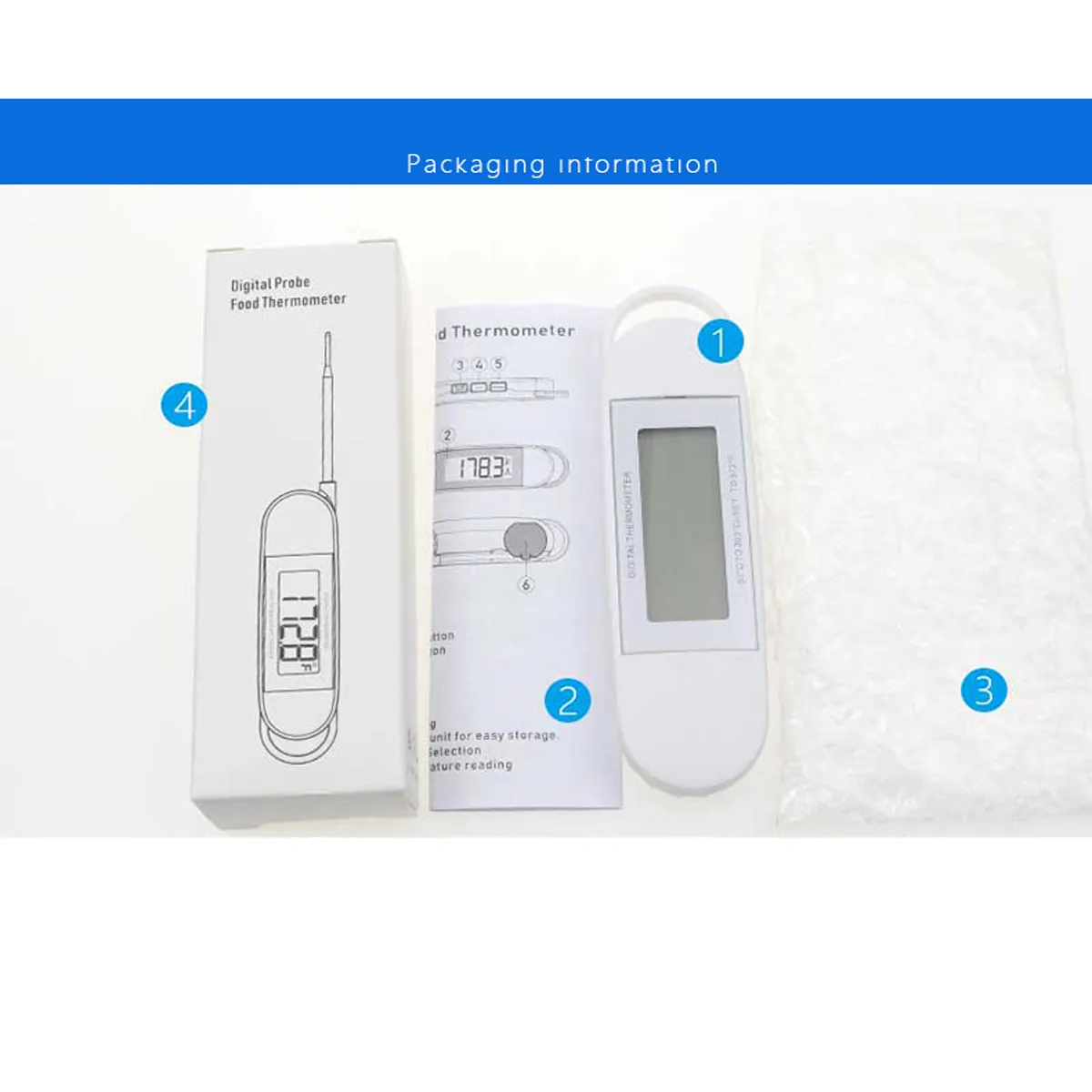 Kitchen Food Instant Read Probe Digital Cooking Thermometer 5