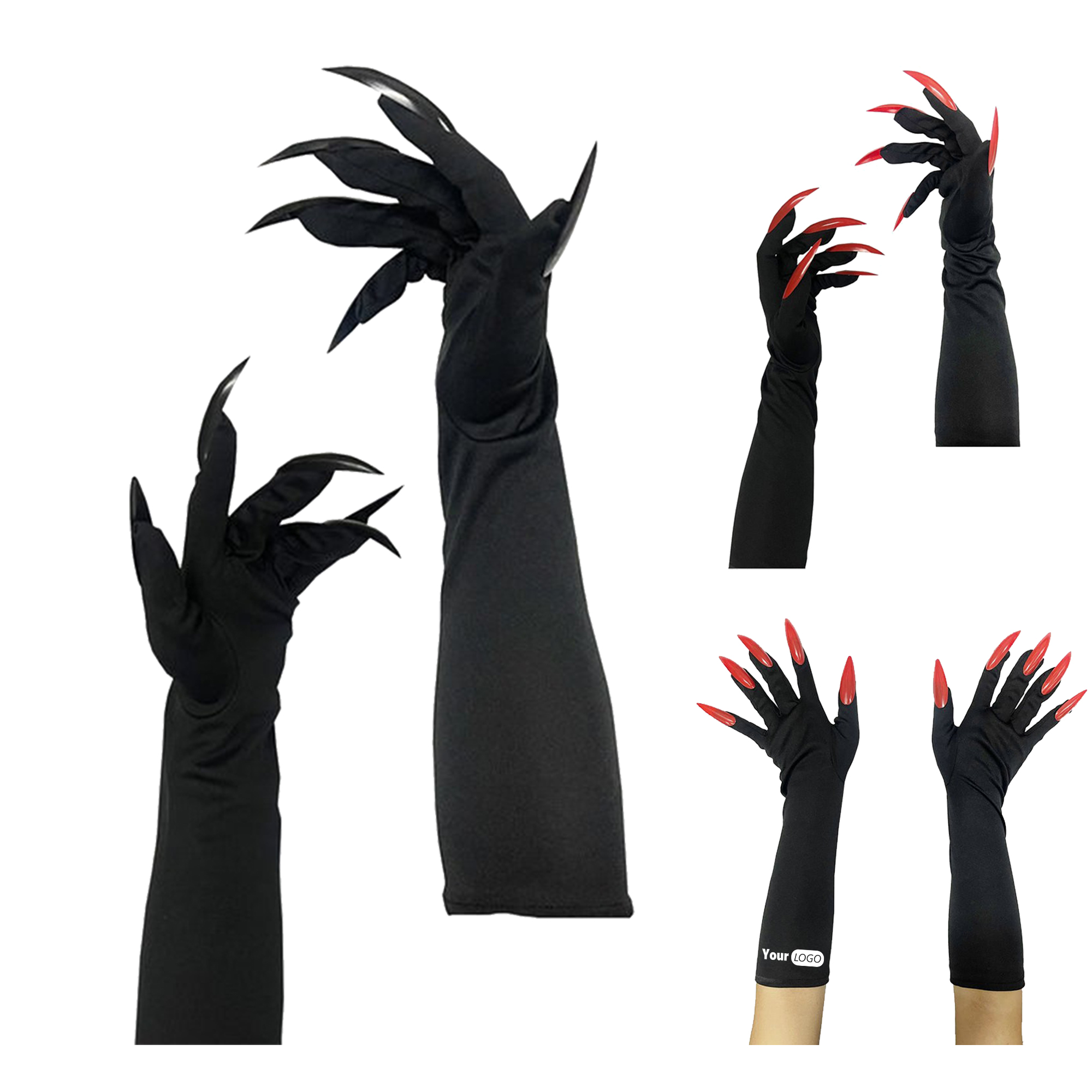 Witch Long Nails Halloween Gloves 2