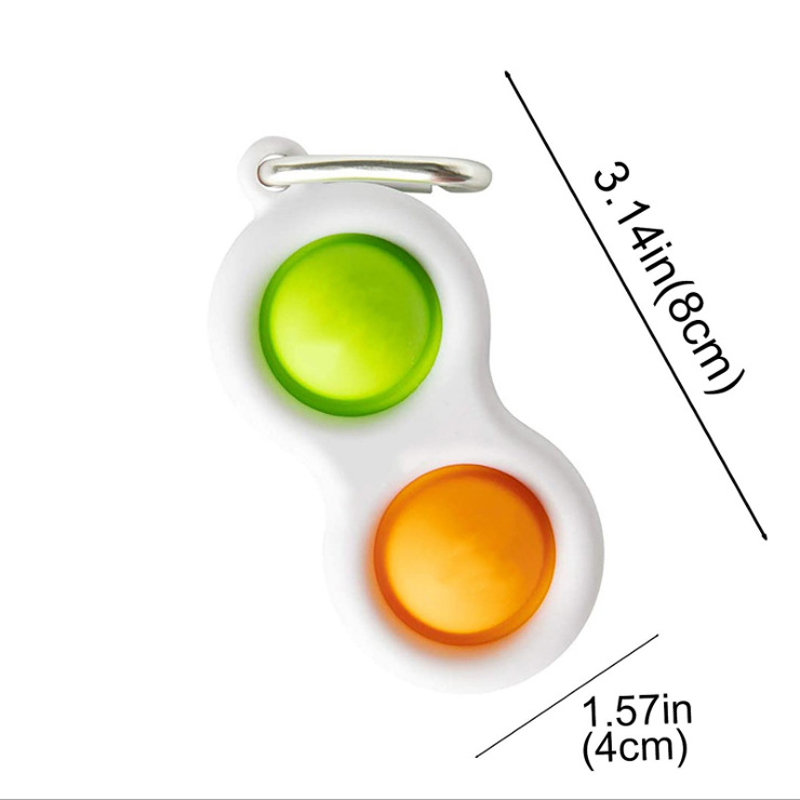 2PCS Bubbles Simple Dimple Keychain Sensory Fidget Toys 7