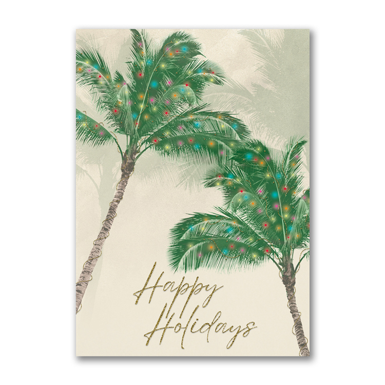 Holiday Palm Trees Card 2