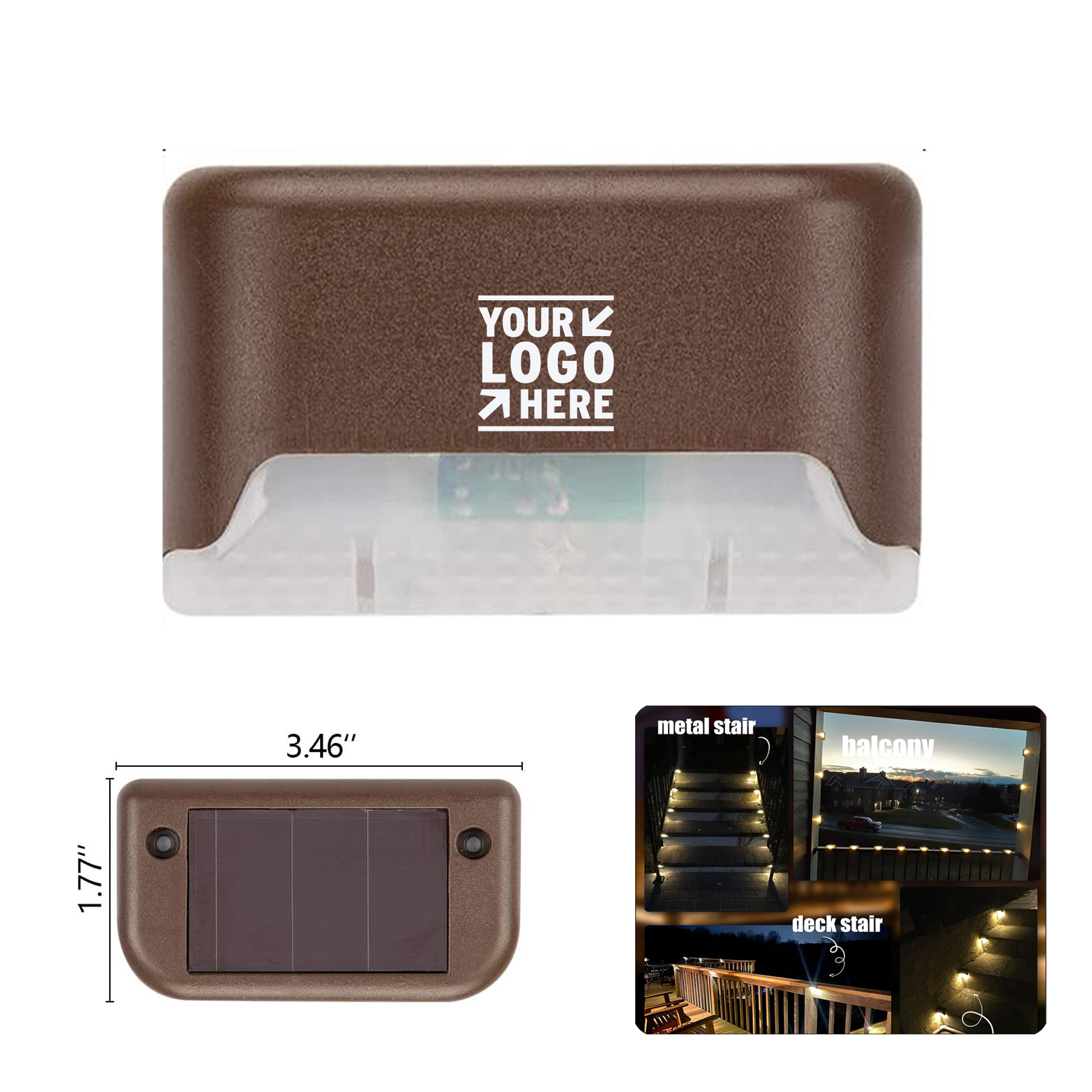 Outdoor Waterproof Yard Pathway Solar Deck Step Led Light