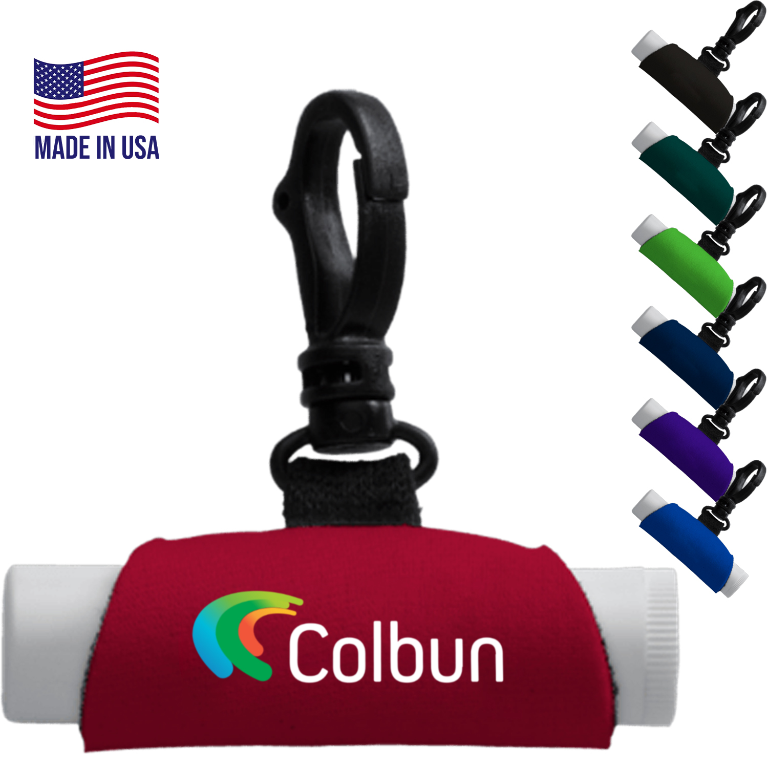 Swivel Snap Hook Neoprene Lip Balm 1