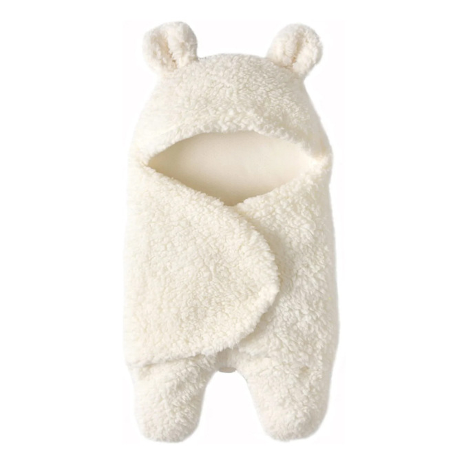 Super Soft Newborn Sleeping Bag with Plush Blanket Wrap 4