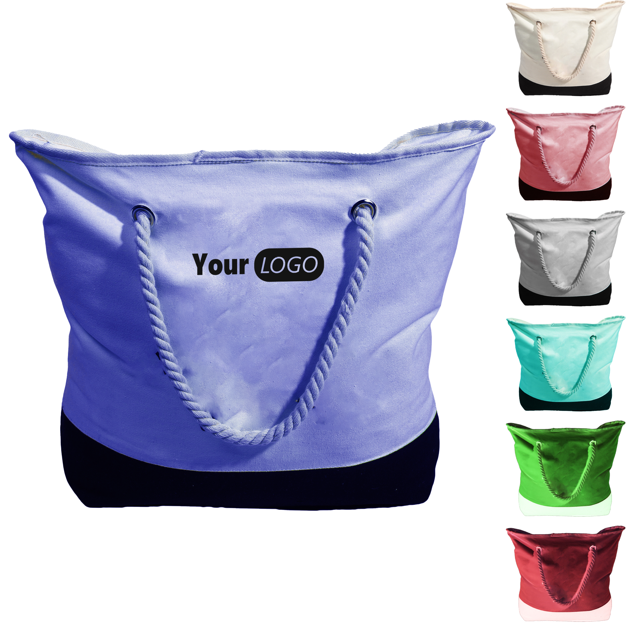 Canvas Durable Rope Handle Tote Bag For Versatile Use, custom tote bag with logo imprint 2