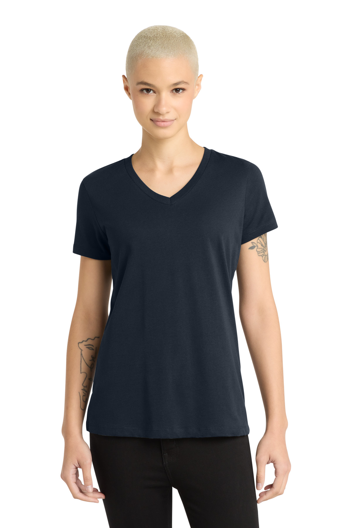 District - Women's Perfect Weight V-Neck Tee. DM1170L 22