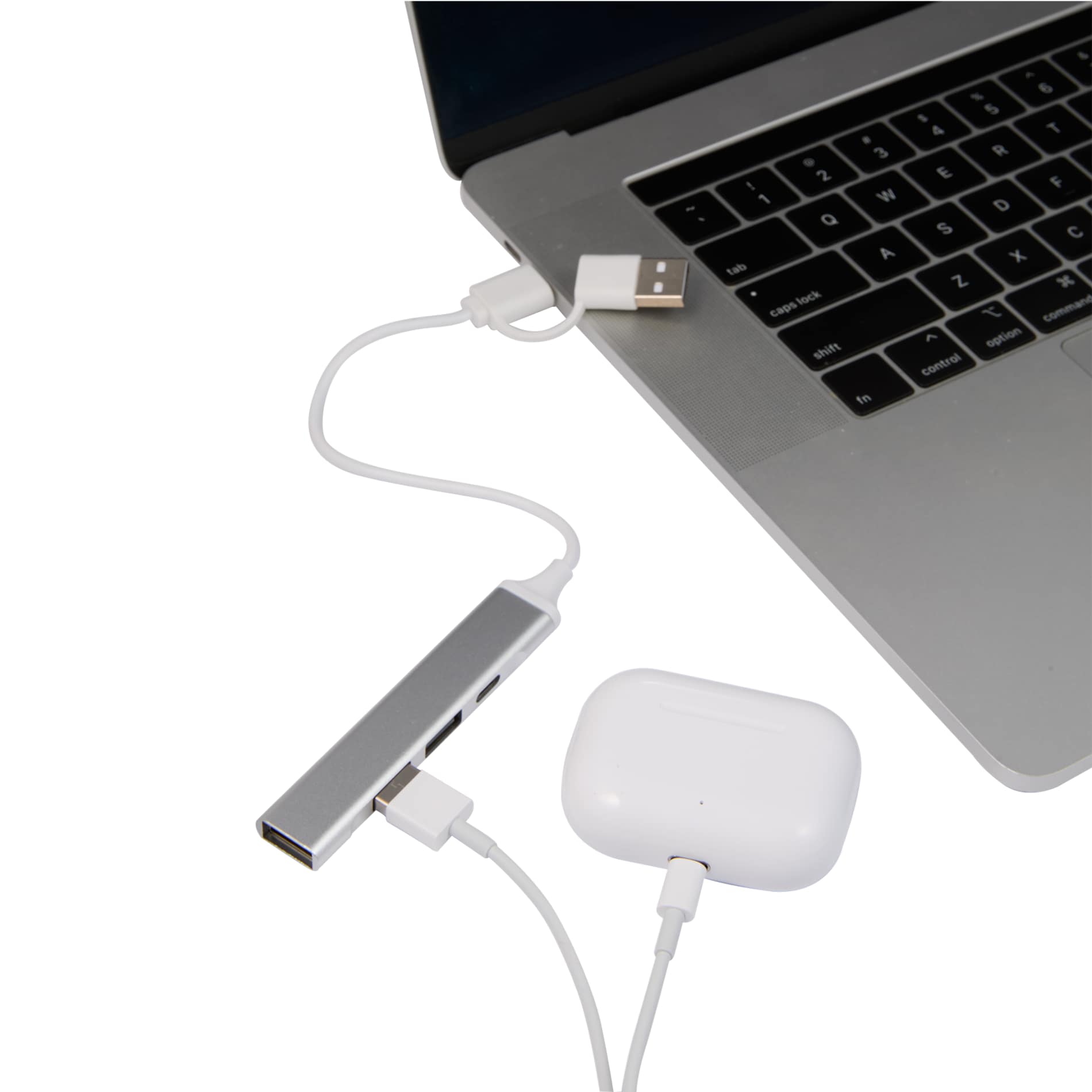 Aluminum 4-Port USB-A and C Hub 27