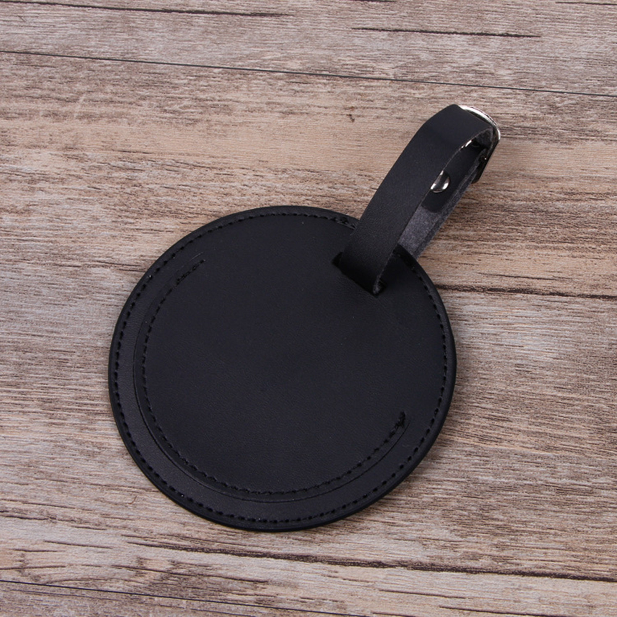 PU Leather Round Luggage Tag for Suitcase 2