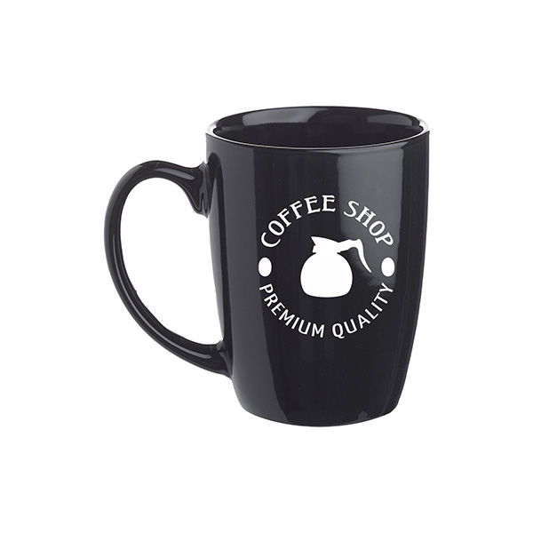 Ceramic Solid Color Curved Mug, 12 oz. 2