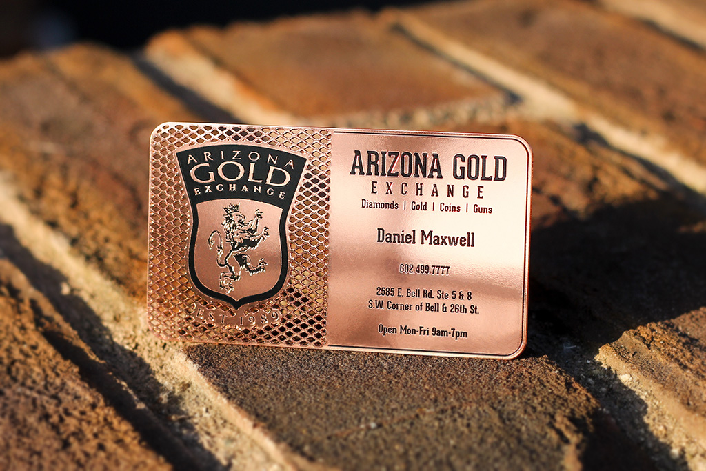 Rose Gold Metal Business Cards 20