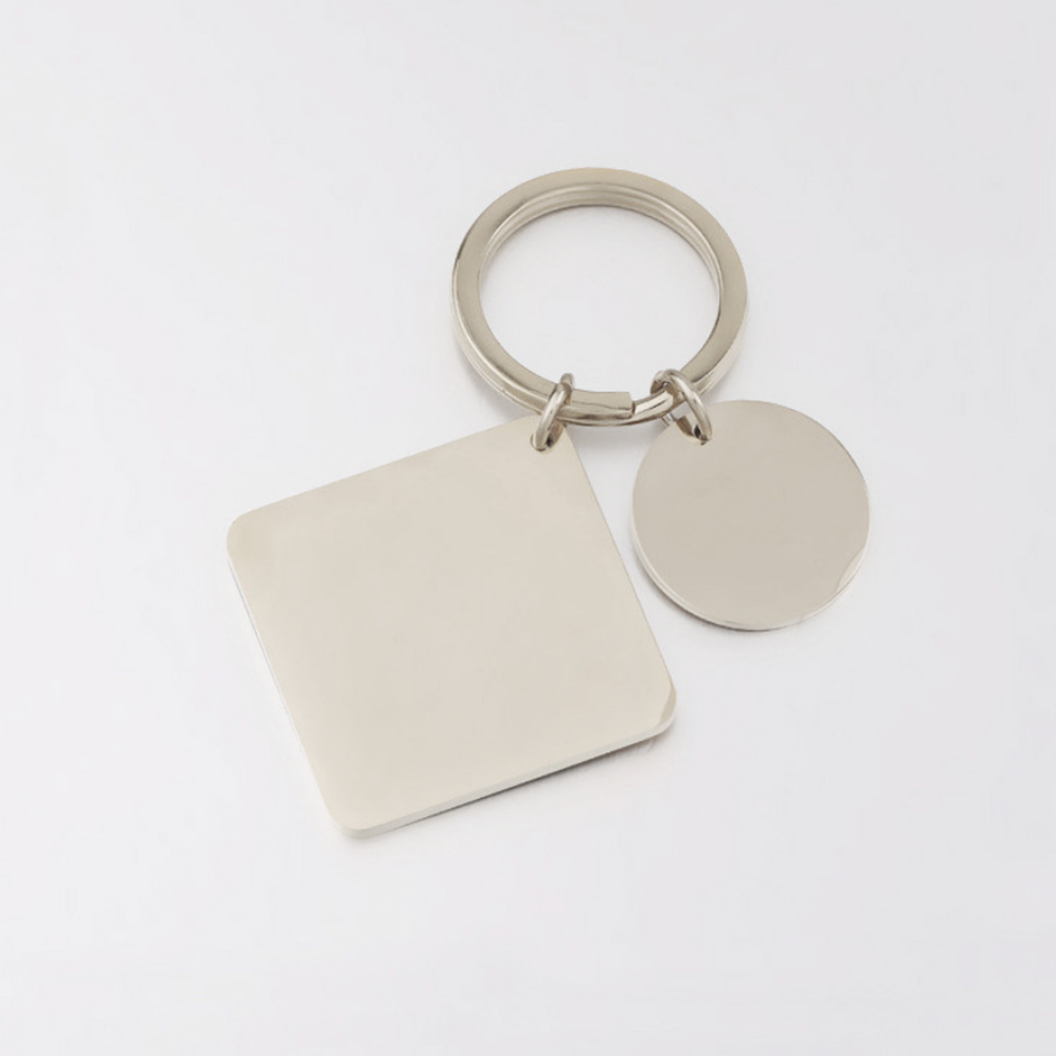 Square Stainless Steel Tag Key Chain 5