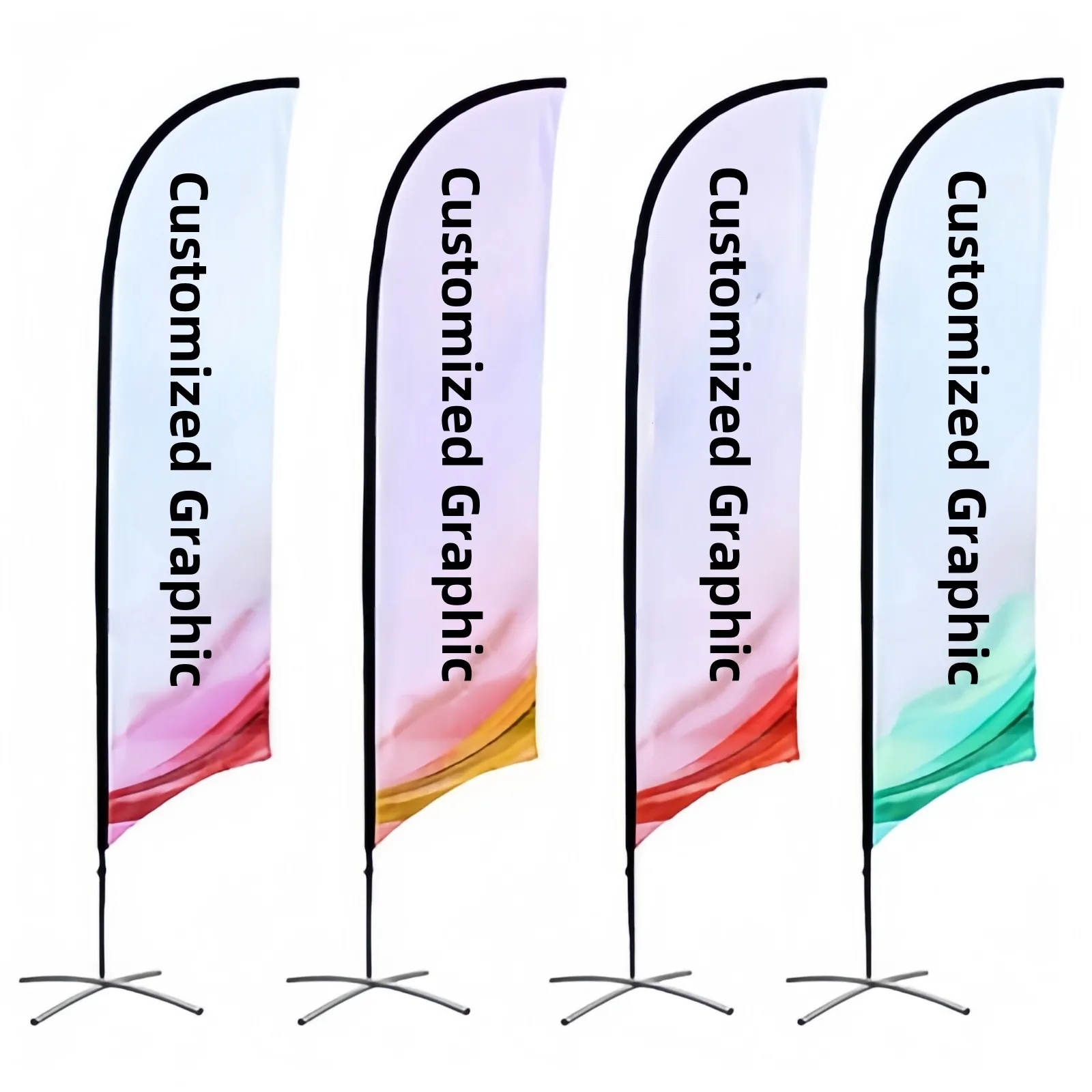 15' Single Sided Sailing Flag Fiberglass And Metal 6