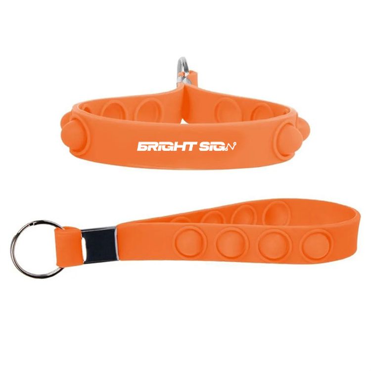 Silicone Wristband Pop Bubble Keychain 3