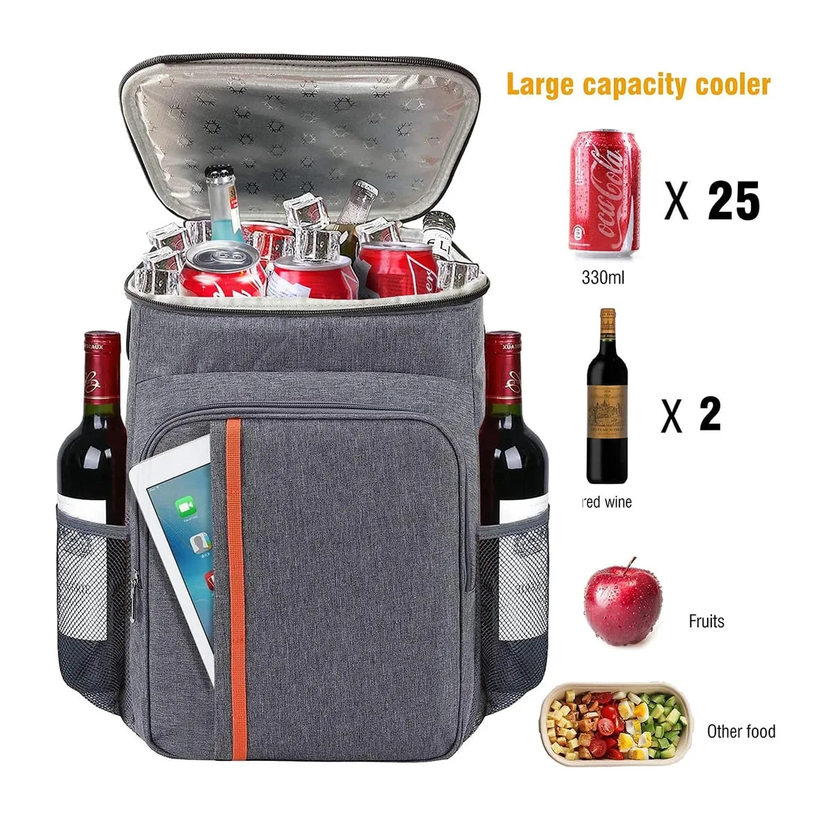 Insulated Cooler Backpack 25/30 Cans 6