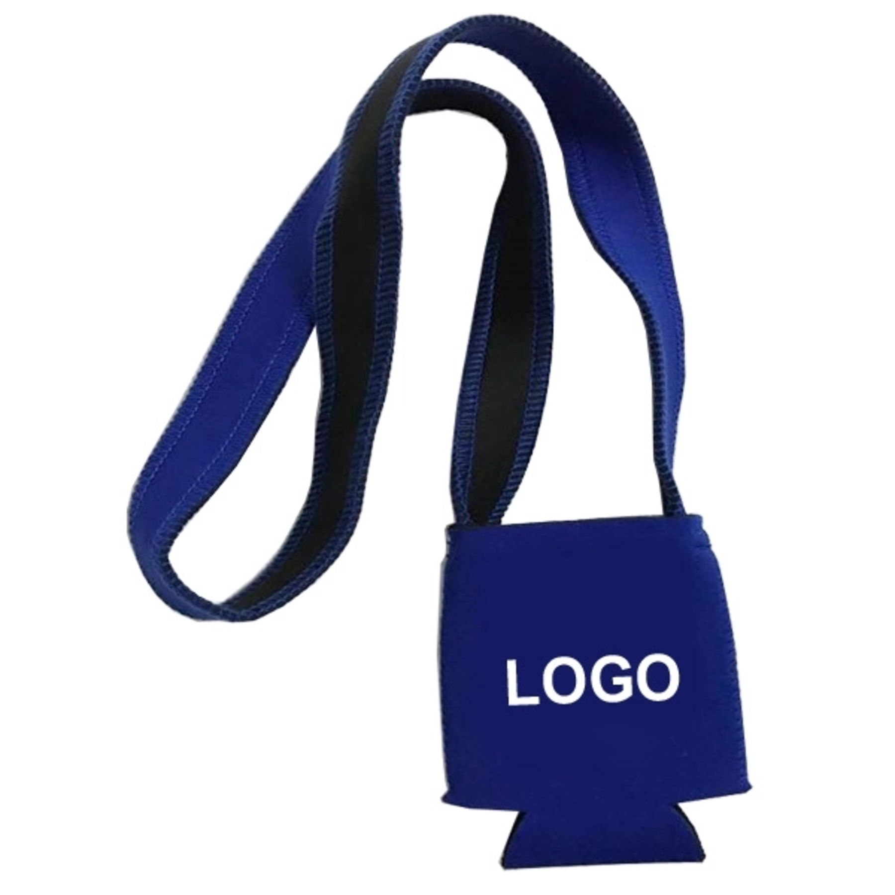 Neoprene Can Holder With Lanyard, custom koozie with logo imprint 2