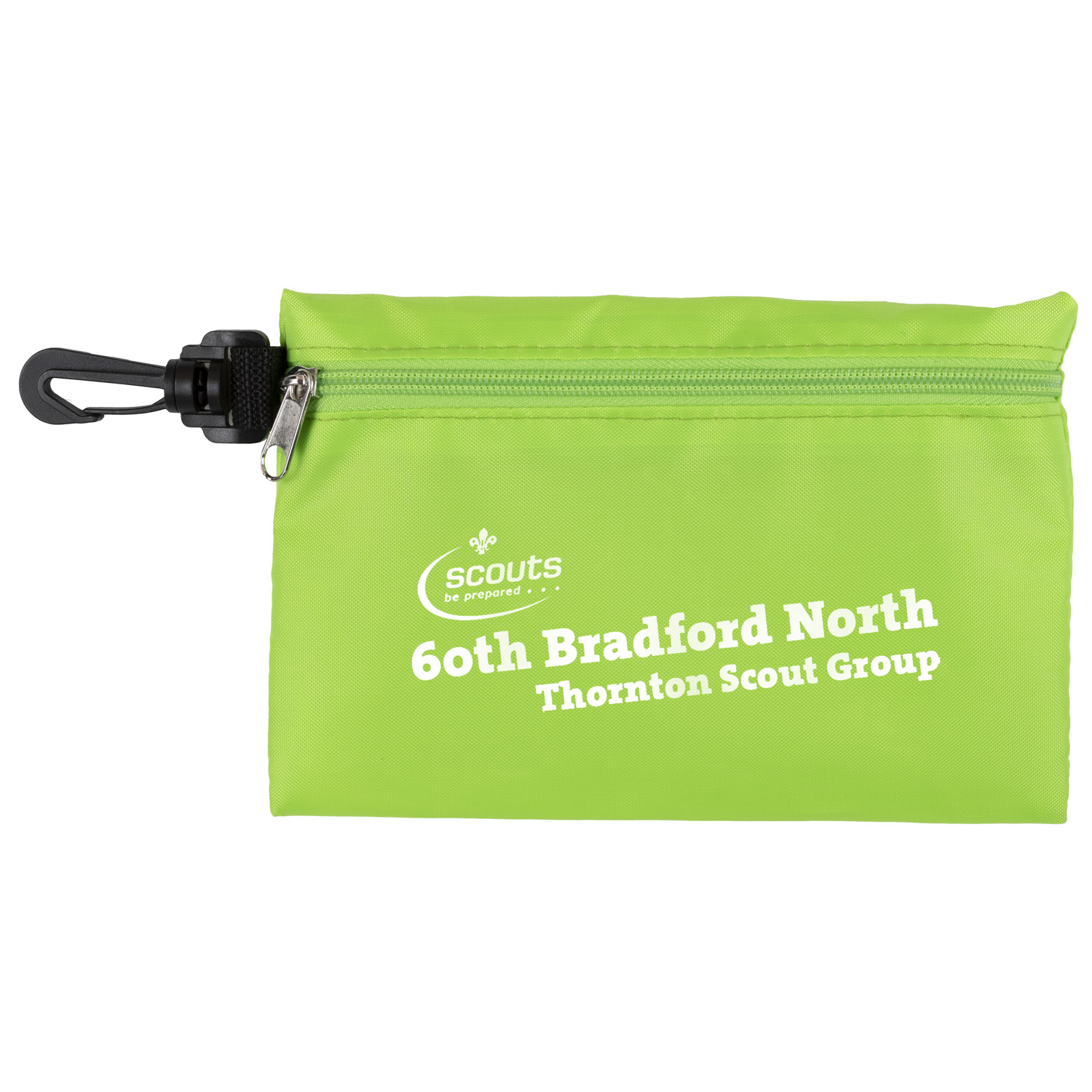 7-1/2" W x 5" H - "Milos" Large Zipper Storage Pouch Bag with Plastic Hook 18