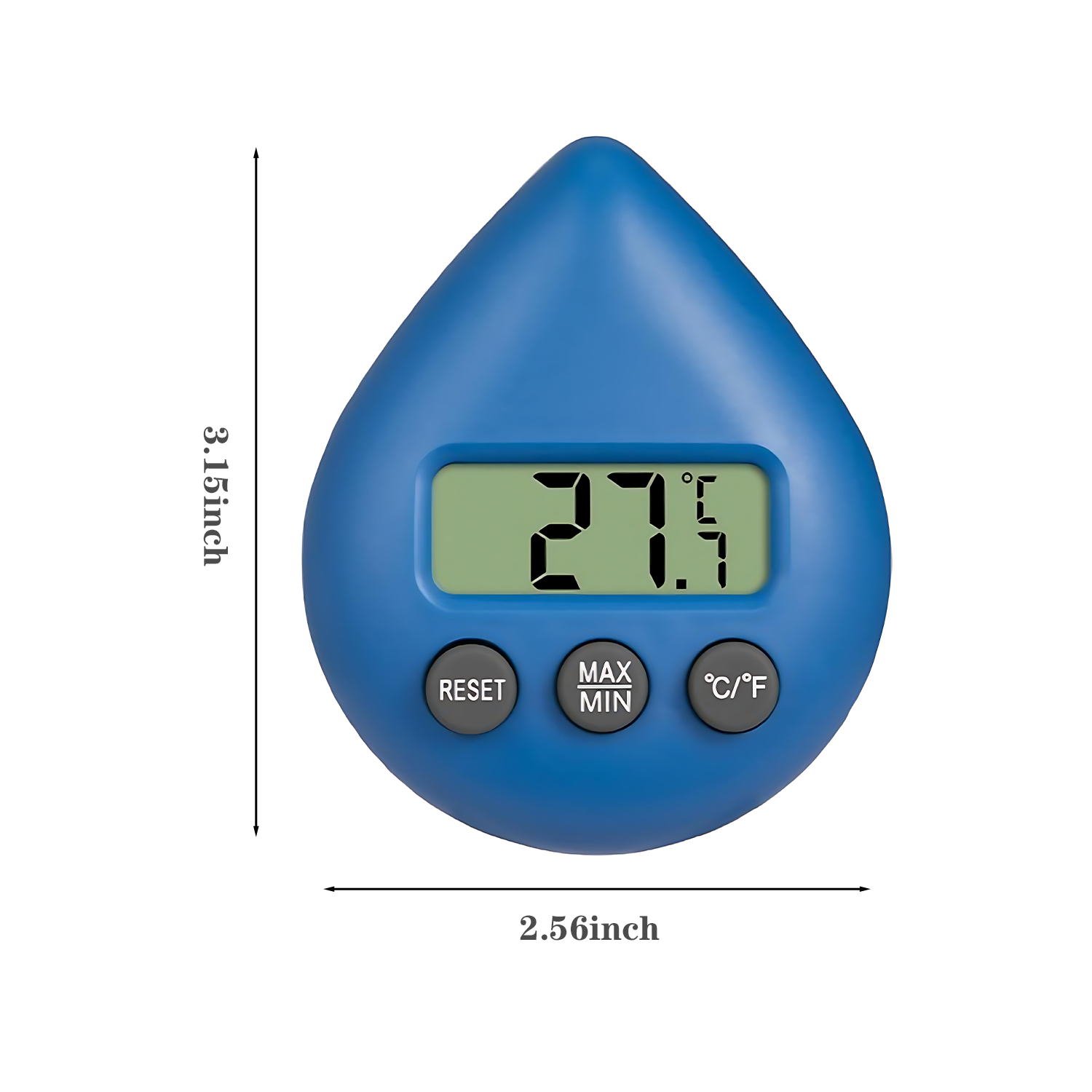 Teardrop-shaped Indoor Electronic Thermometer 4