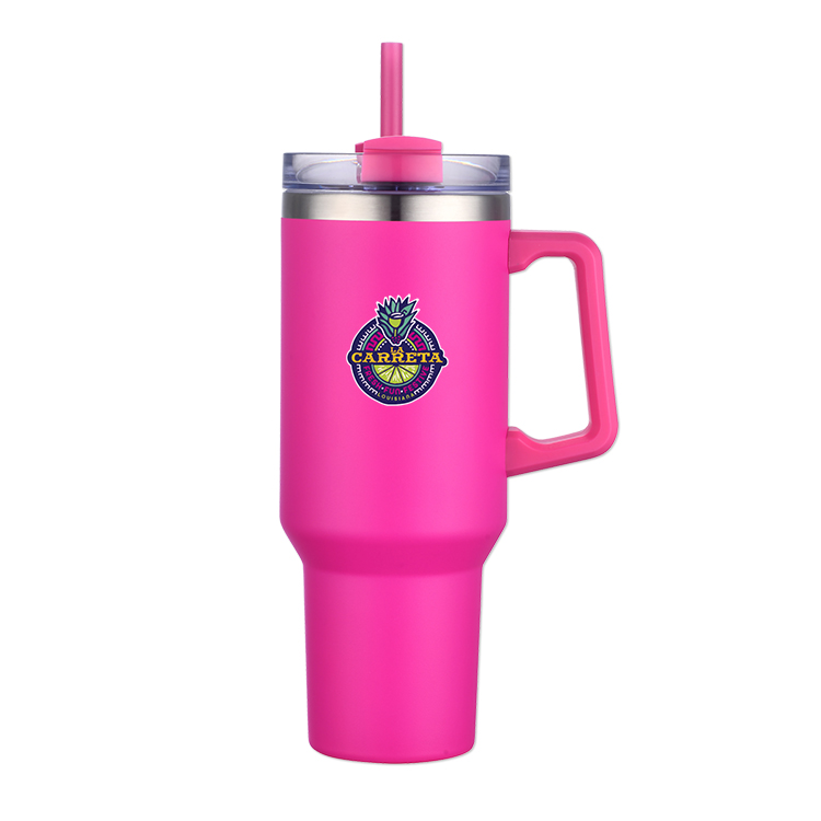 40 Oz. Travel Mug with Handle & Straw 15
