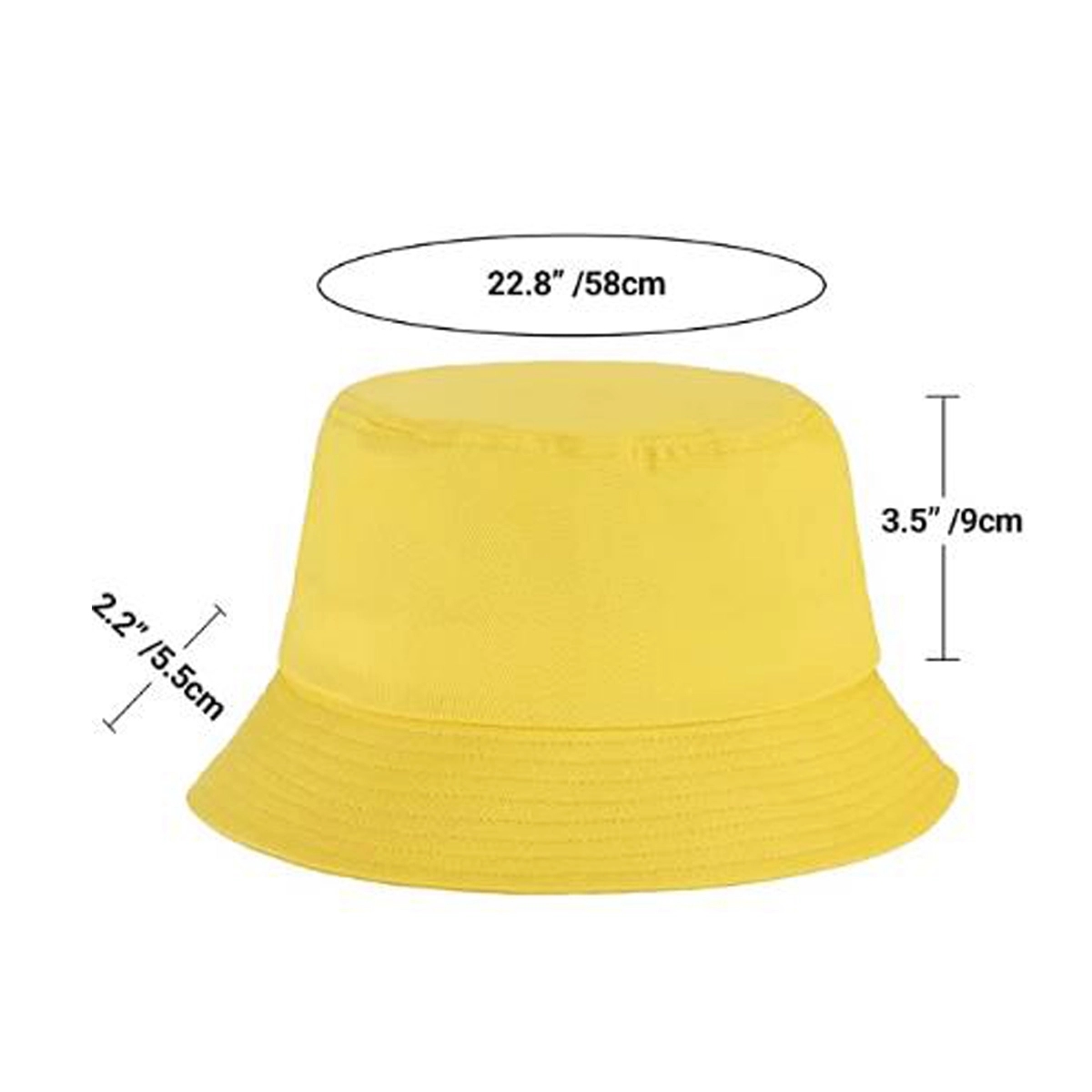 Cotton Bucket Hat Sun Plain Colors 3