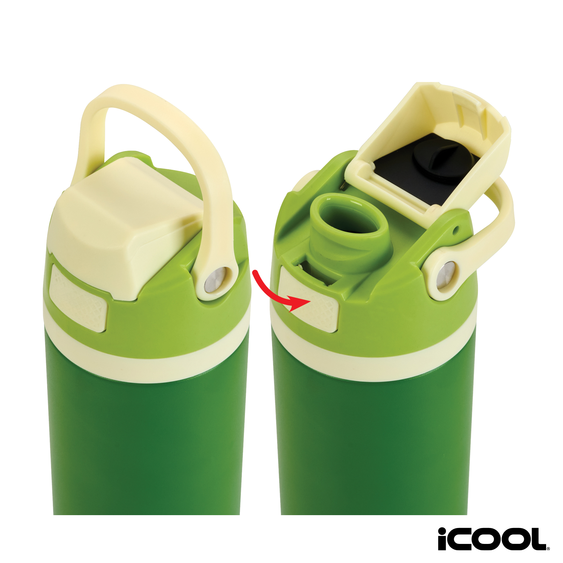 iCOOL® Manitou 24 oz. Double Wall, Recycled Stainless Steel Water Bottle 7