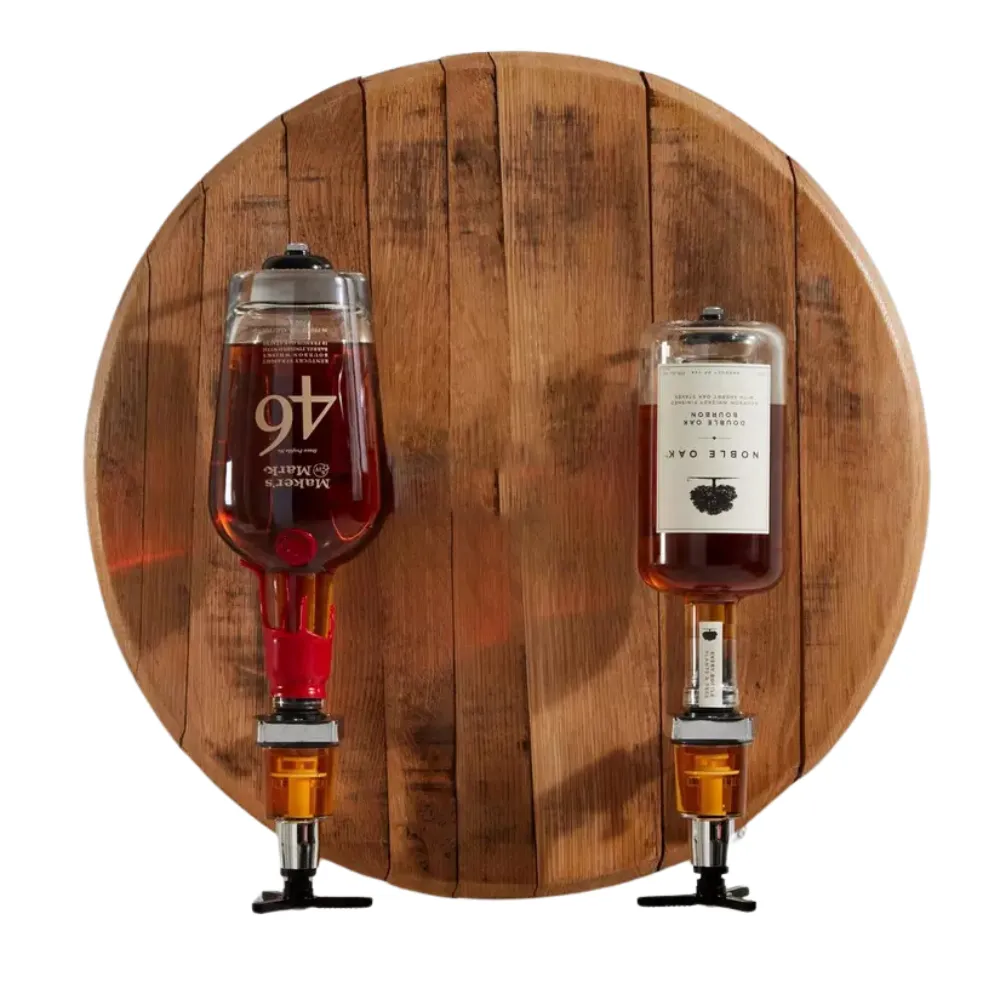 Barrel Head Sign Double Liquor Dispenser 7