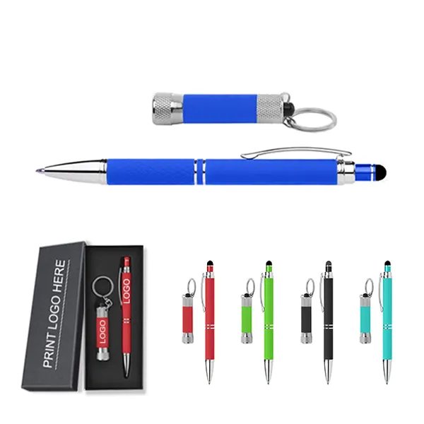 Diamond Stylus pen & Torch Gift Set With Black Box 2