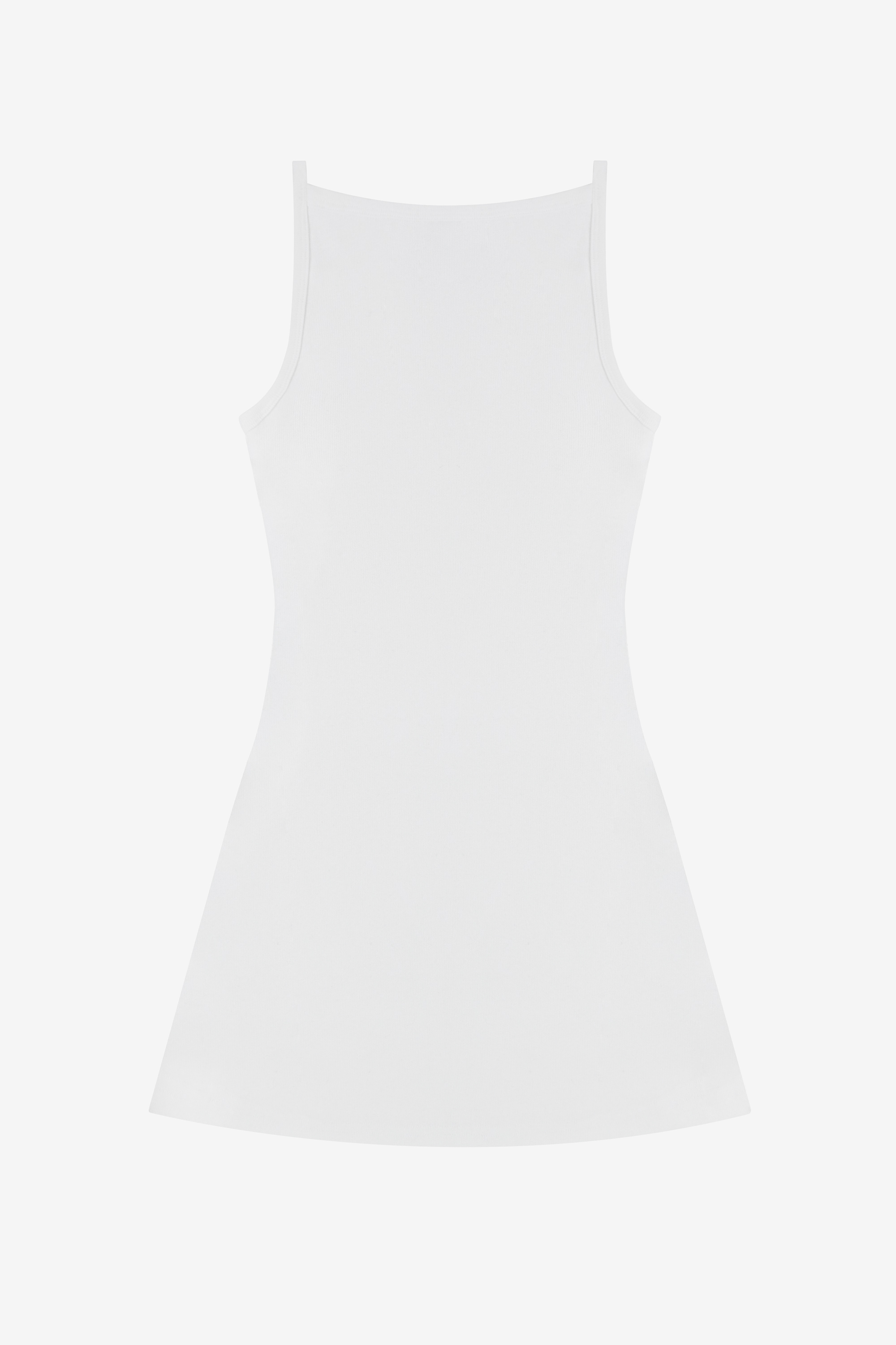 14/1 RIB SPAGHETTI BOATNECK DRESS 6
