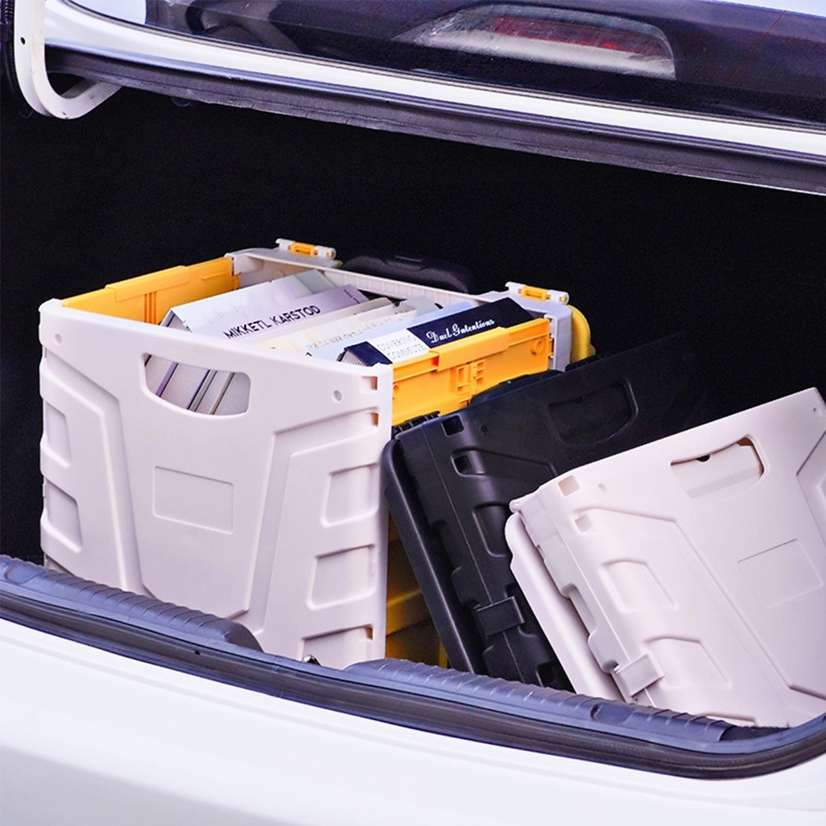Wheeled Collapsible Basket With Handle 1