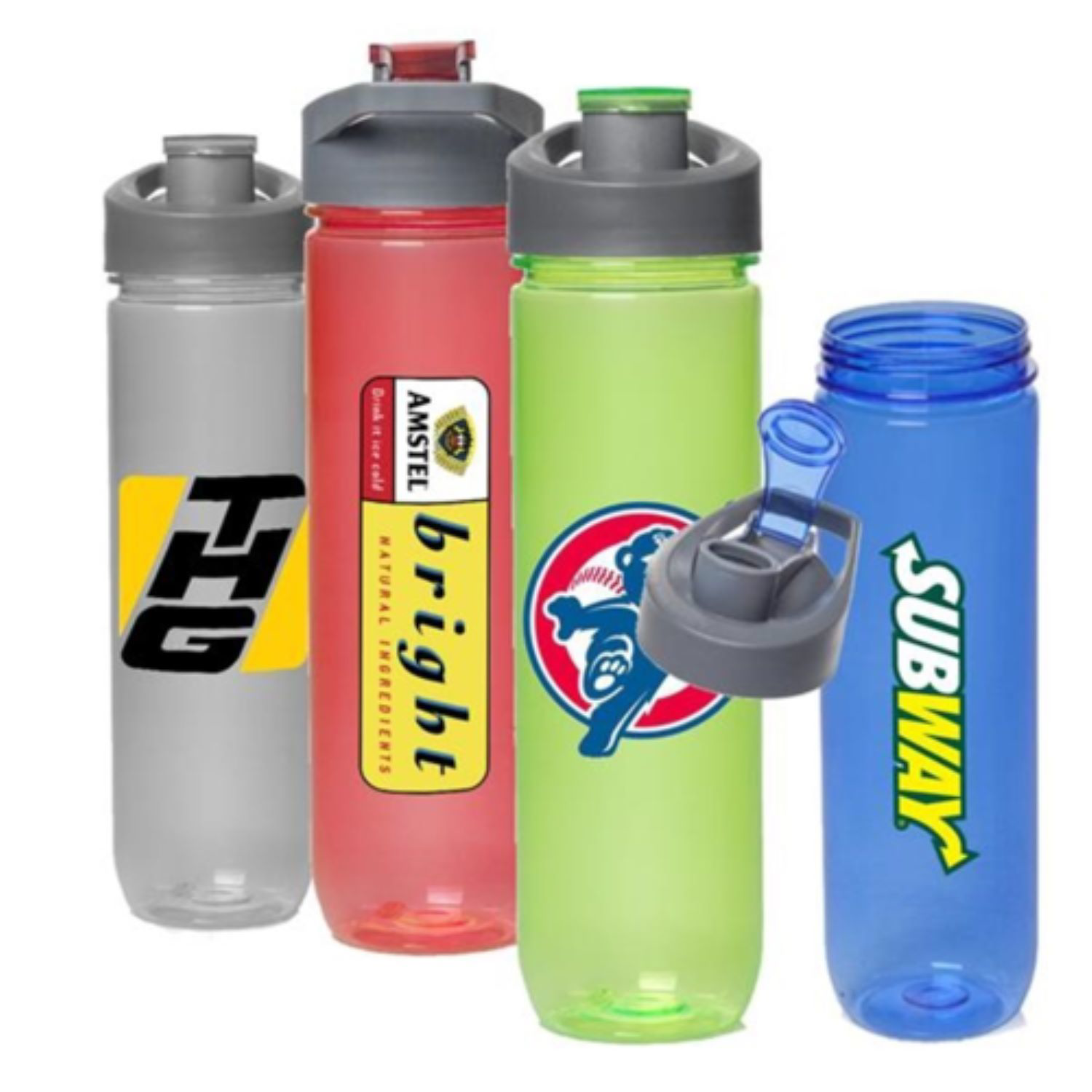 28 Oz. Plastic Sports Water Bottle w/Flip Lid 2
