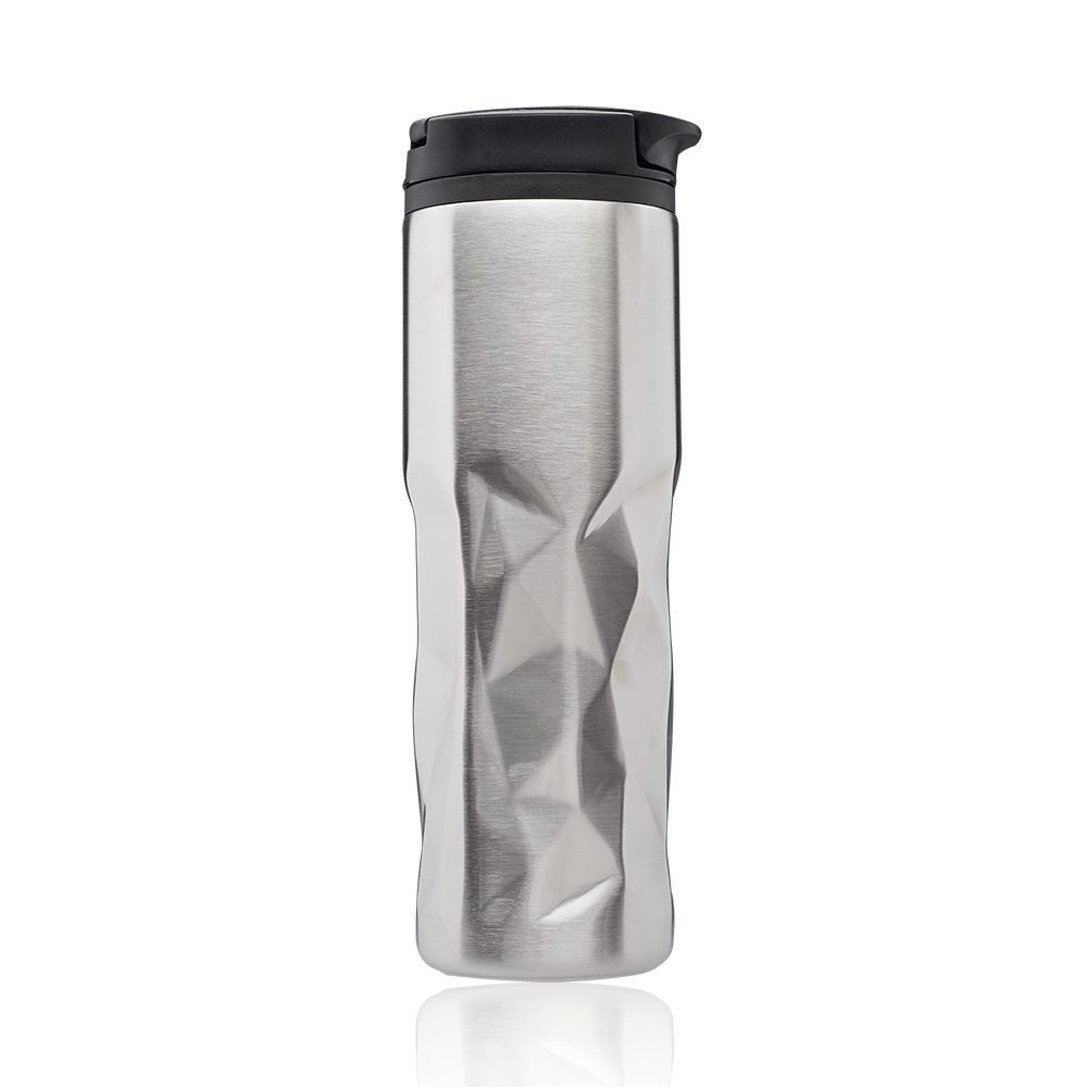 13.5 oz. Stainless Steel Travel Mugs with Geometric Pattern - BPA Free 2