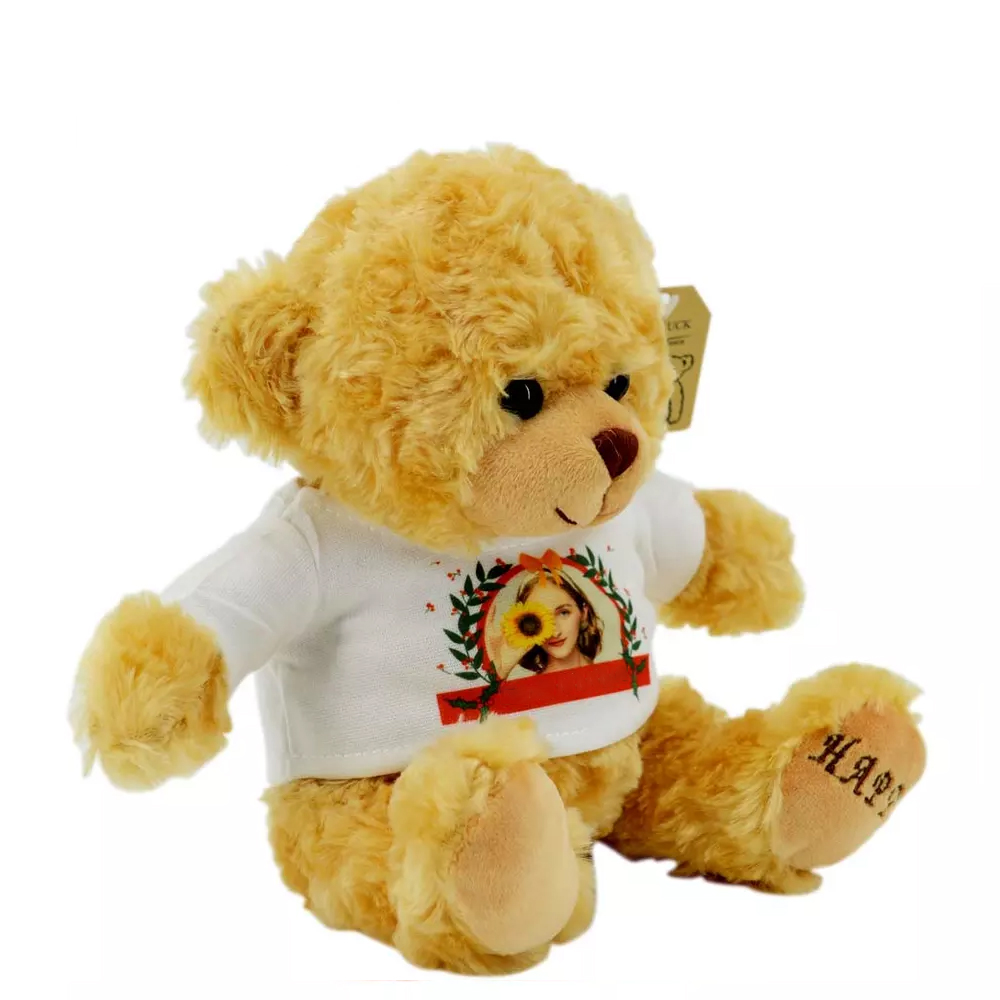 Happy Teddy Bear w/ Full-Color Logo on Shirt 9