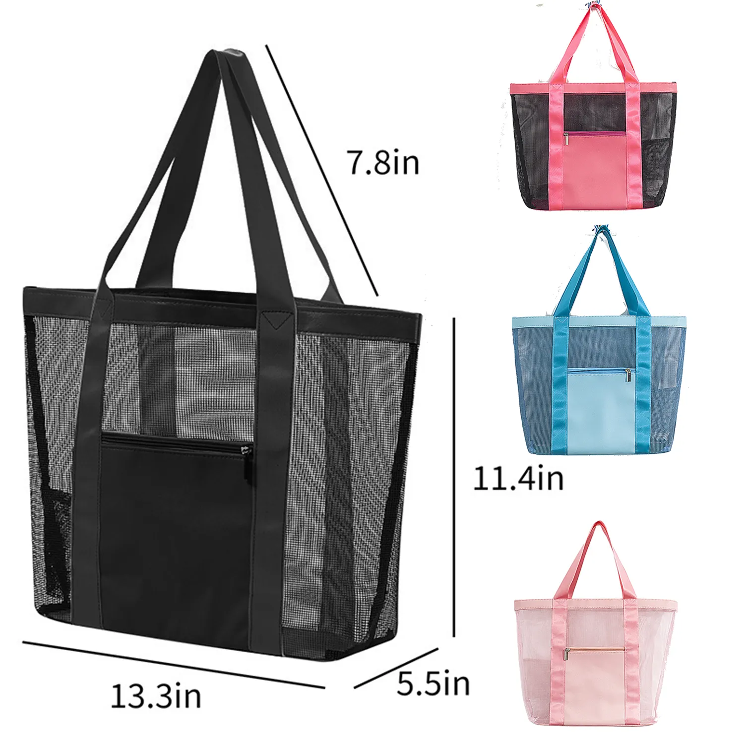 Beach Travel Zipper Tote Bag 2
